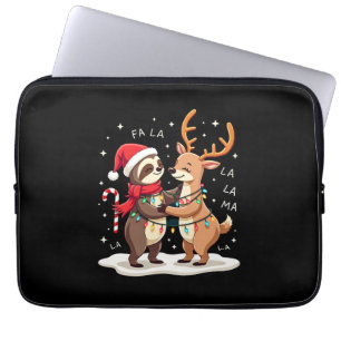 Fa La La Lama Weihnachtsbeleuchtung Faultier Reitl Laptopschutzhülle