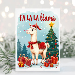 Fa La La Lama Weihnachtskarte Feiertagskarte