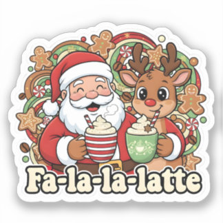 Fa-la-la-Latte Aufkleber