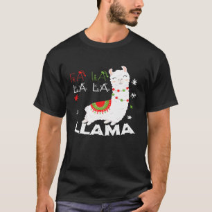 Fa La LA Llama Niedlicher Weihnachtslama-Design-Pr T-Shirt
