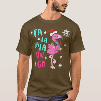 Fa La La mingo Flamingo Für Weihnachten Weihnachte T-Shirt
