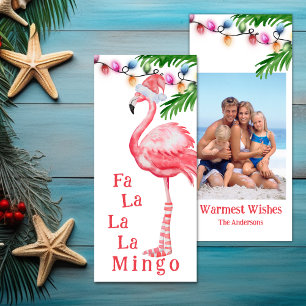 Fa La La Mingo Foto Flamingo Weihnachtskarte