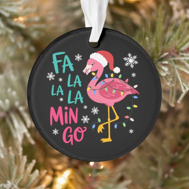Fa La La Mingo Weihnachten Flamingo Pink Lover Ornament (Baum)