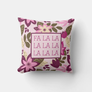 Fa La La Modern Botanische Weihnachten Kissen