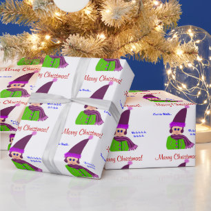 Fa La La Plum Hut Mädchen Weihnachten Geschenkpapier