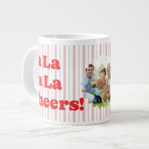 Fa La La Prost Weihnachtsfeier Gestreift Jumbo-Tasse