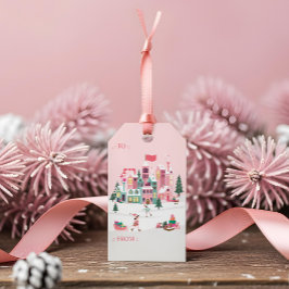 Fa La La Rosa Weihnachtselfen-Spielzeugwerkstatt Geschenkanhänger