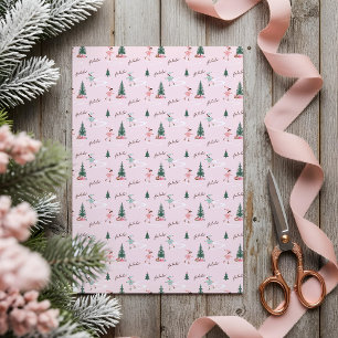 Fa La La Süße Rosa Elf-Eisläuferin Weibliches Einw Seidenpapier