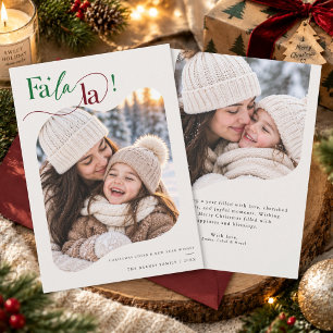 Fa La La Weihnachten Organische Foto-Aussparung 2 