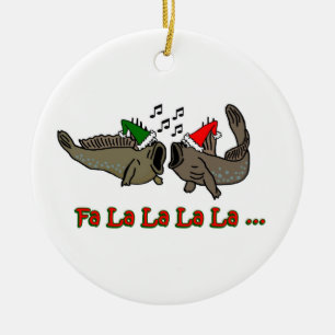 Fa-La-La-WeihnachtenMudskipper Verzierung Keramik Ornament