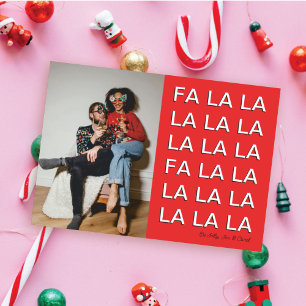 FA LA LA WEIHNACHTS-FOTO-URLAUBSKARTE FEIERTAGSKARTE