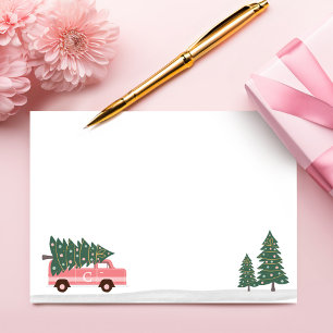 Fa La La Weihnachtsbaum Rosa Vintage Van Hin und Z Mitteilungskarte