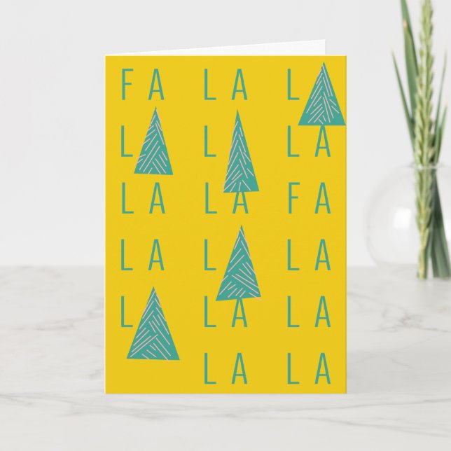 FA LA LA WERDEN CHRISTMAS KARTE (Vorderseite)