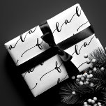 FA LA LA White & Black Calligraphy Christmas Carol Geschenkpapier Set<br><div class="desc">Feiern Sie die magische und festliche Urlaubssaison mit unseren maßgeschneiderten Verpackungspapierblättern. Unsere modernen,  minimalistischen Schwarz-Weiß-Urlaubsszenarien sind mit einem fett-schwarz-weiß-modernen Kalligrafieschreiben "fa la" versehen (Die Hintergrundfarbe kann nach Ihren Wünschen geändert werden). Alle Designs sind originelle Kunstwerke von Moodthology Papery.</div>