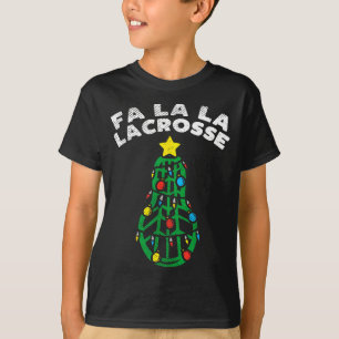 Fa La Lacrosse Lustiges Weihnachts-Lax-Spieler-Tor T-Shirt
