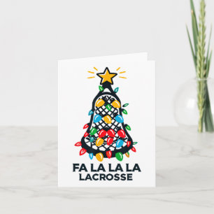Fa La Lacrosse Player Weihnachtsbaum Lichter Xma Karte