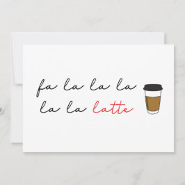 Fa la latte Funny Café Business Holiday Card Feiertagskarte