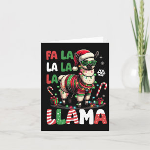 Fa La Llama Funny Llama Christmas Animal Lover Karte