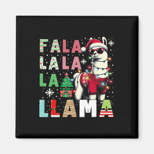 Fa La Llama Funny Llama Christmas Animal Lover Magnet