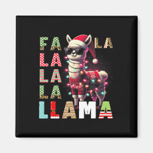 Fa La Llama Funny Llama Christmas Animal Lover Magnet