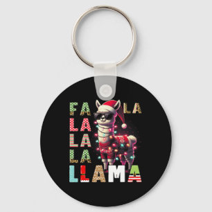 Fa La Llama Funny Llama Christmas Animal Lover Schlüsselanhänger
