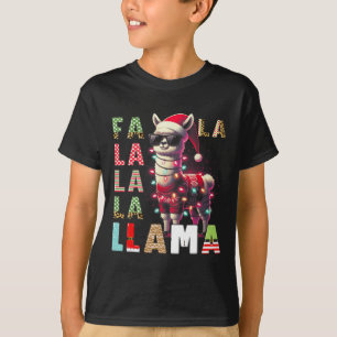 Fa La Llama Funny Llama Christmas Animal Lover T-Shirt