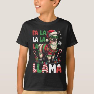 Fa La Llama Funny Llama Christmas Animal Lover T-Shirt
