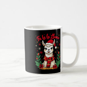 Fa La Llama Funny Llama Weihnachten Alpaca Kaffeetasse