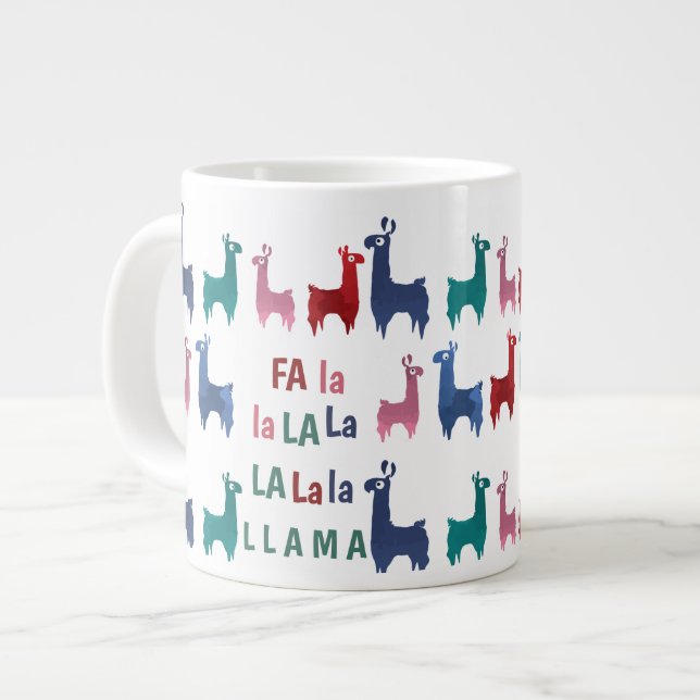 Fa La Llama Jumbo Tasse (Vorderseite Links)