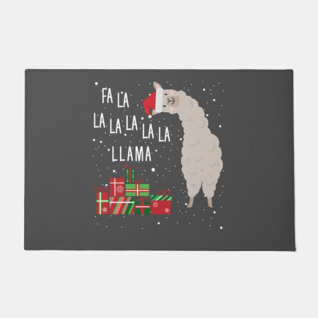 Fa La Llama Shirt - Llama Christmas Fußmatte (Vorderseite)