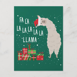 Fa La Llama Shirt - Llama Christmas Postkarte