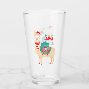 Fa La Llama Weihnachten Glas