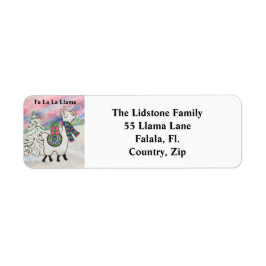 Fa La Llama Whimsical Christmas Address Labels
