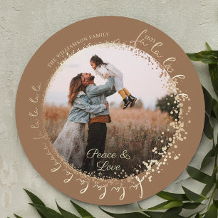 Fa La Magical Gold Weihnachtslied 1 Foto Feiertagskarte