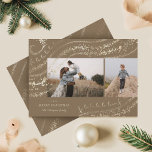 Fa La Magical Gold Weihnachtslied Zwei Fotos Feiertagskarte<br><div class="desc">Mit unserer magischen und skurrilen Weihnachtsmusikkarte zum Thema Weihnachtsmusik aus zwei Fotos vermitteln Sie Familie und Freunden ein paar Urlaubsstimmung. Das Design zeigt unsere originalen Kunstwerke mit magischen Imitaten goldenen Raster von Goldkonfetti und funkelndem Schnee, die den Eindruck von anmutigen Musiklinien im Wind weht. "Fa la la" ist in die...</div>
