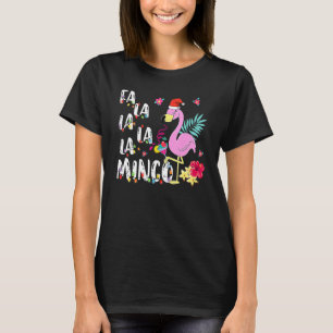 Fa La Mingo Flamingo Weihnachtsbaum Lichter Trop T-Shirt