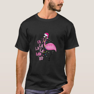 Fa La Mingo Flamingo Weihnachtsbaum Lichter Trop T-Shirt