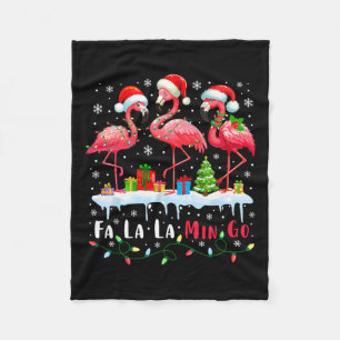Fa La Mingo Flamingo Weihnachtsfeier Tropical Xmas Fleecedecke