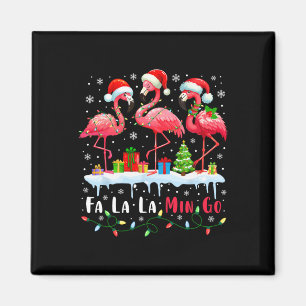 Fa La Mingo Flamingo Weihnachtsfeier Tropical Xmas Magnet