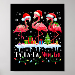 Fa La Mingo Flamingo Weihnachtsfeier Tropical Xmas Poster
