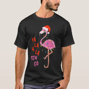 Fa La Mingo Flamingo Weihnachtsfeier Tropical Xmas T-Shirt