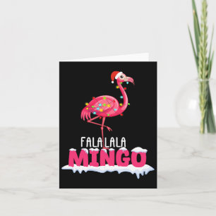 Fa La Mingo Flamingo Weihnachtsfest Niedlich Red H Karte