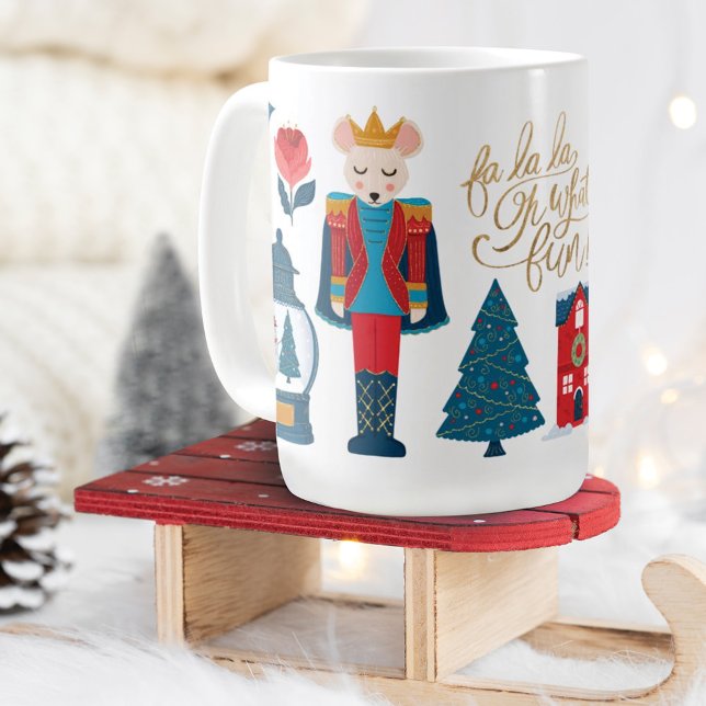 Fa La Oh What Fun Christmas Nutcracker Charaktere Kaffeetasse (Von Creator hochgeladen)