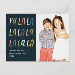 FA LA | Pastellfarben | Niedlicher Urlaub im Foto Postkarte