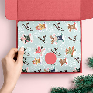 Fa La Snow Angel Woodland Tiere Spaß Winter Seidenpapier