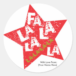Fa La Star Studentenlabel Runder Aufkleber