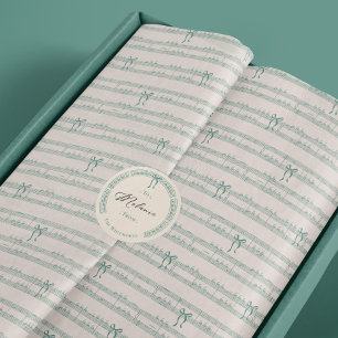 Fa La Vintag Sheet Musiknotens Christmas Carol Seidenpapier