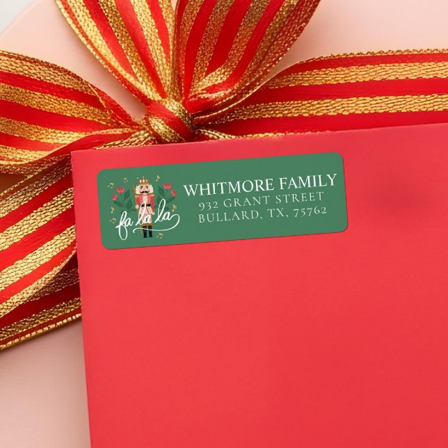 Fa La Whimsical Nutcracker Ballet Weihnachten (Fa La La Whimsical Nutcracker Ballet Christmas Label)