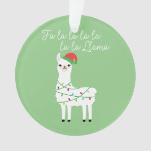 Fa Lalalalalala Llama Weihnachtsmänner Frauen Ornament