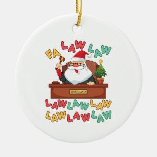 Fa Law Anwalt Weihnachtsmann Keramik Ornament